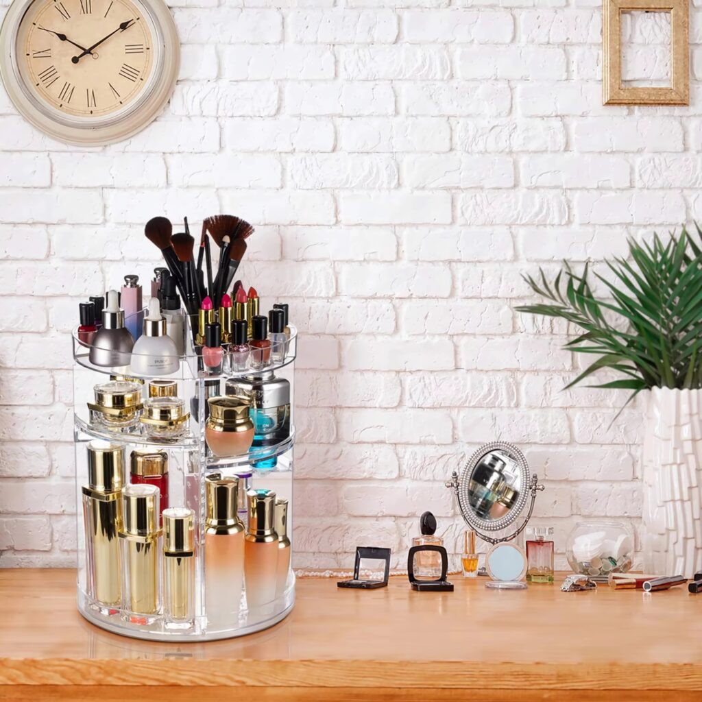 rotating makeup organizer