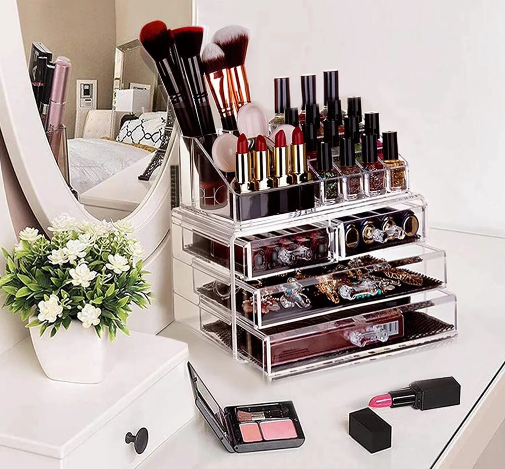 acrylic cosmetic makeup organizer